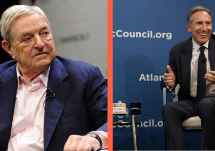 Howard Schultz and George Soros