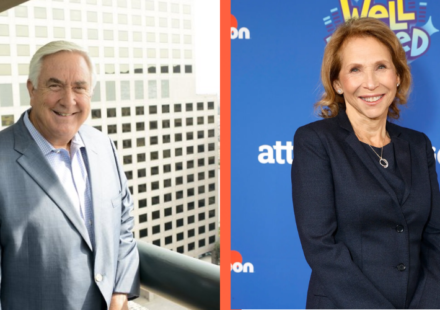 Tim Dove and Shari Redstone