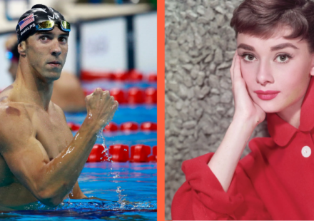 Michael Phelps and Audrey Hepburn